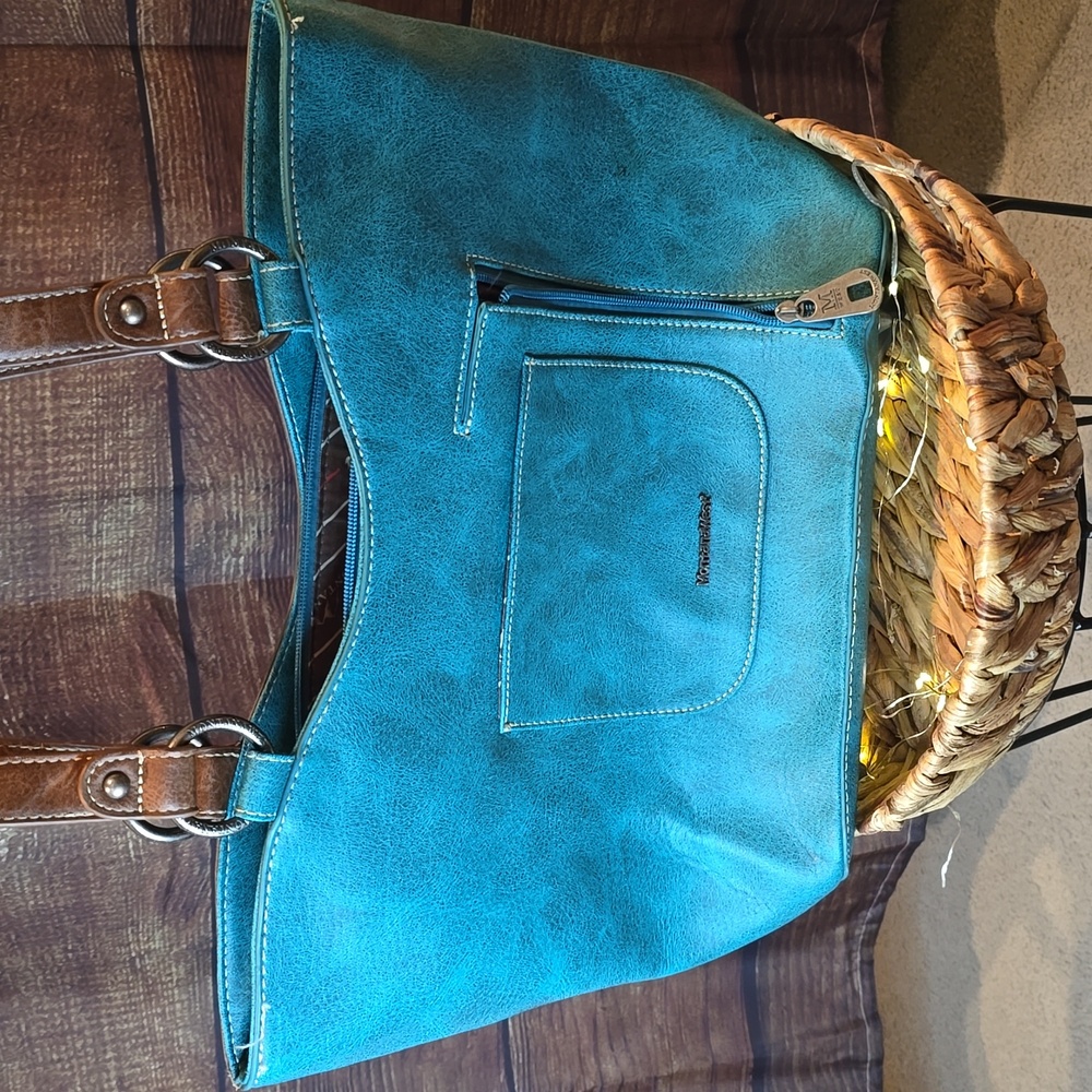 Montana West purse- teal/brown - Picture 4 of 4